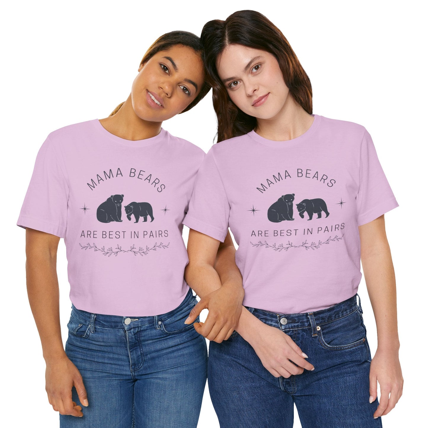 LGBT Moms "Mama Bears are Best in Pairs" Jersey Short Sleeve Tee | Mothers Day Lesbian Moms LGBTQ shirt