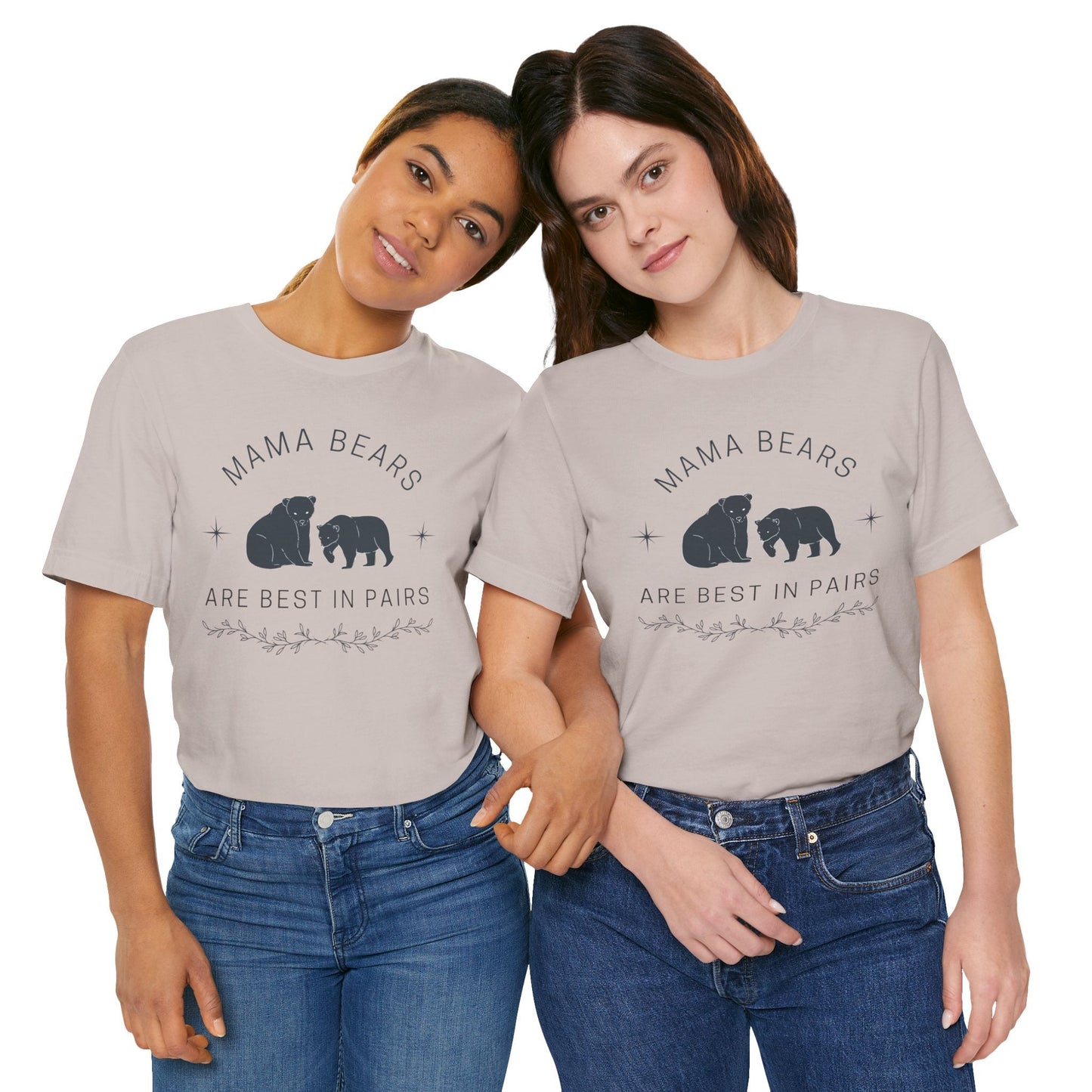 LGBT Moms "Mama Bears are Best in Pairs" Jersey Short Sleeve Tee | Mothers Day Lesbian Moms LGBTQ shirt