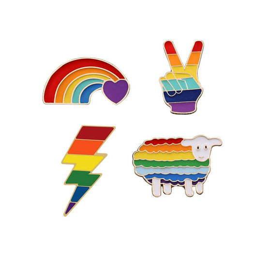 LGBTQ Pride Enamel Rainbow Pins [4 Styles]