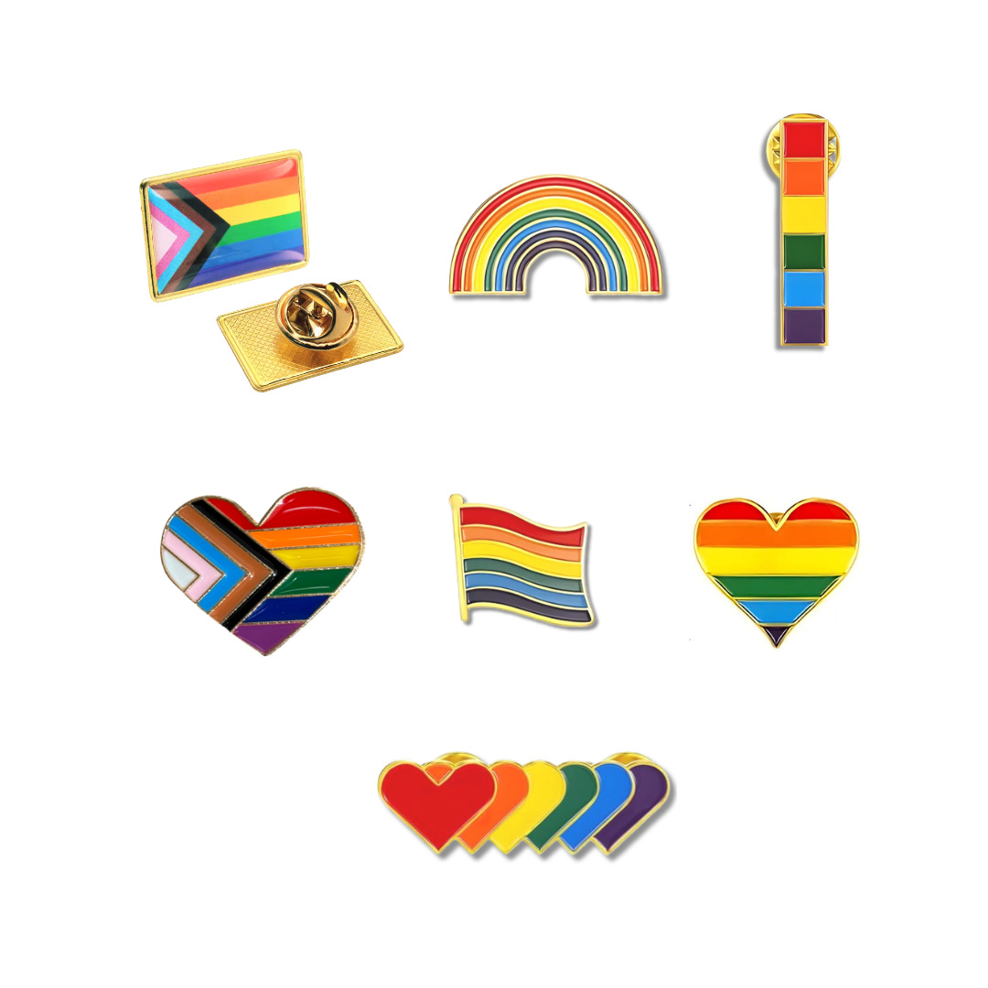1 Cent with Any Order: LGBTQ Progress Pride Flag Pin ❤️🧡💛💚💙💜