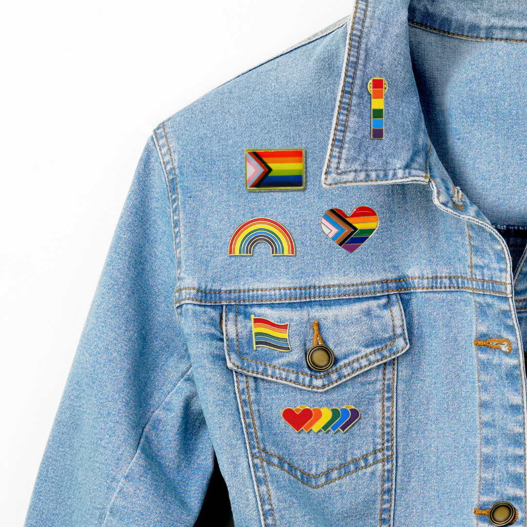1 Cent with Any Order: LGBTQ Progress Pride Flag Pin ❤️🧡💛💚💙💜