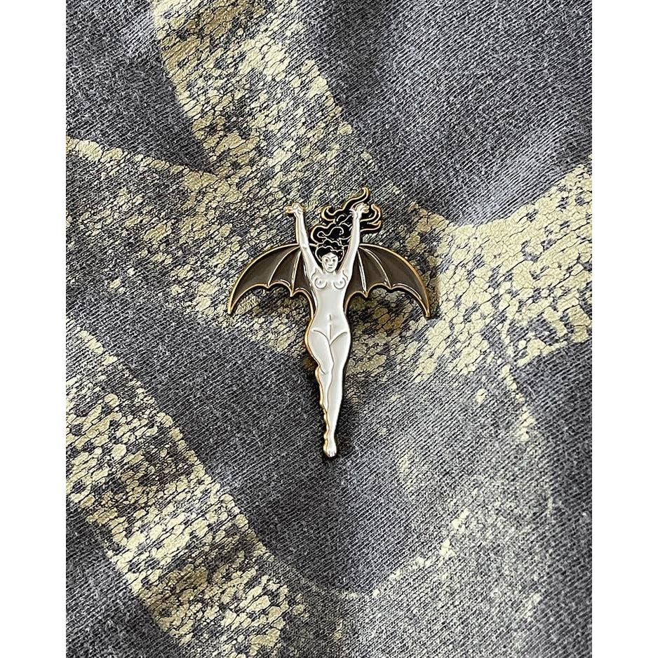 La Femme Chauve-Souris Enamel Pin | Bat Woman Soft Lapel Pin | 1.3" x 1.76"