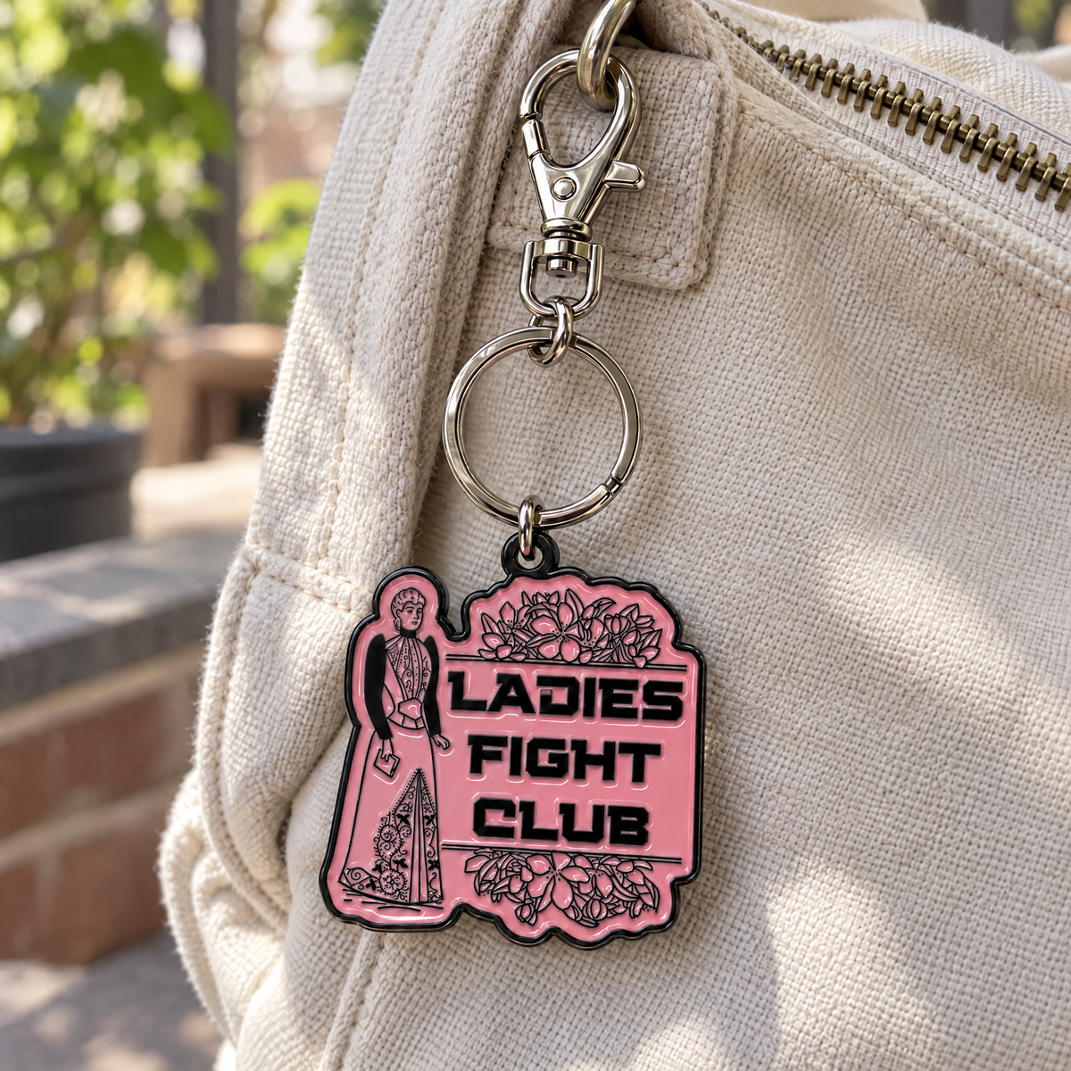 Ladies Fight Club Enamel Keychain | GetBullish