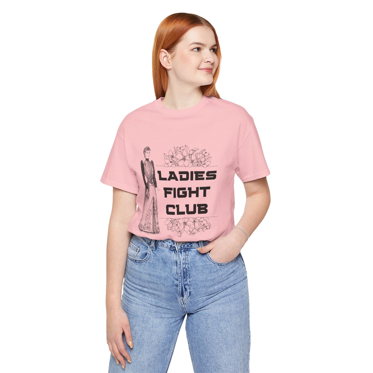 Ladies Fight Club Jersey Short Sleeve Tee Sizes SM-4XL | Plus Size Available