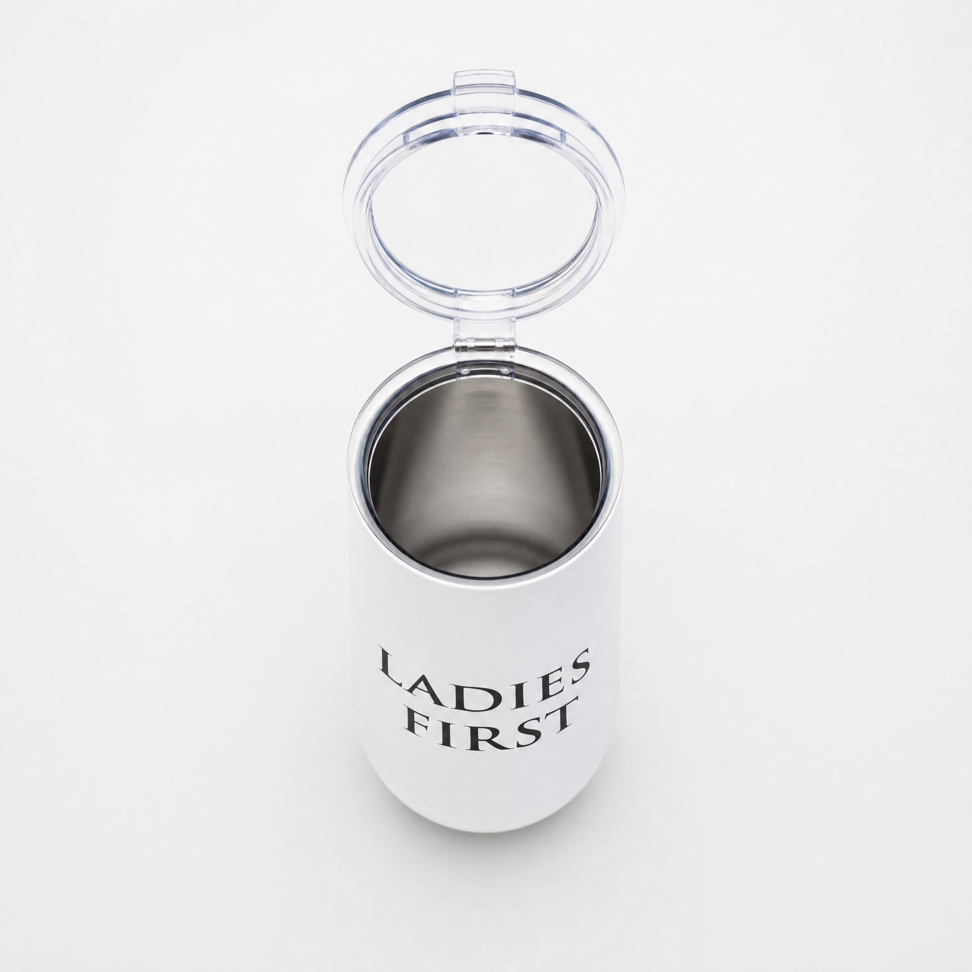 Ladies First Champagne Tumbler with Fliptop Lid | Stainless Steel Insulated Flute-Santa Barbara Design Studio-The Bullish Store