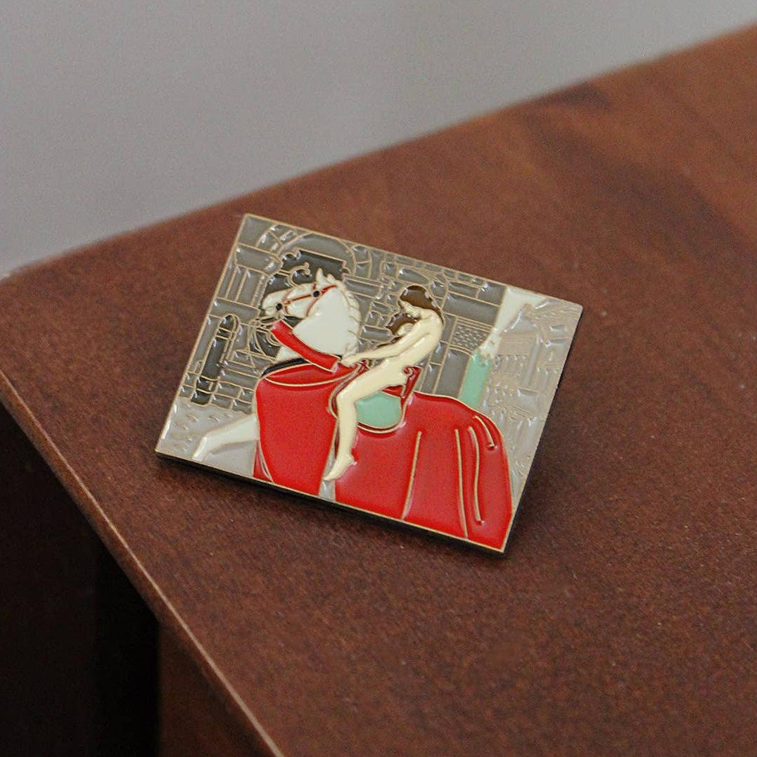 Lady Godiva Enamel Pin Inspired by John Collier | Pre-Raphaelite Art Soft Lapel Pin | 1.5" x 1.15"