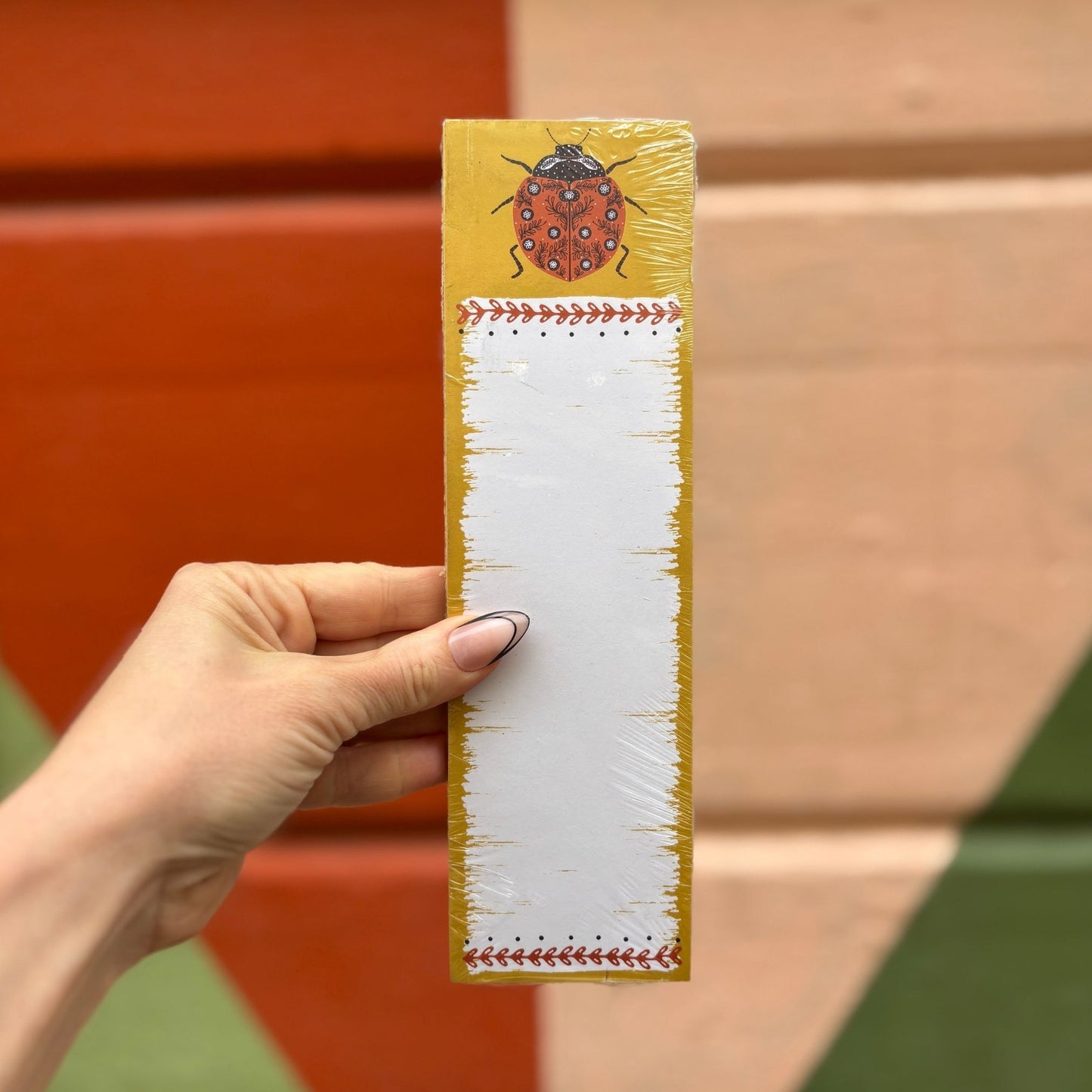 Ladybug Magnetic List Pad | Ladybird Beetles Notepad | 2.75" x 9.50"