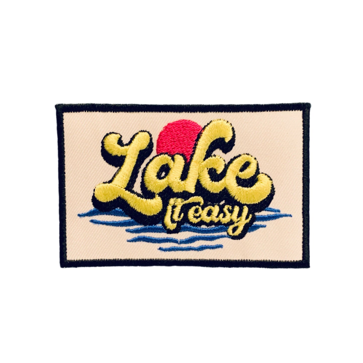 Lake It Easy Embroidered Patch Iron-On for Hats | Heat-seal Patches