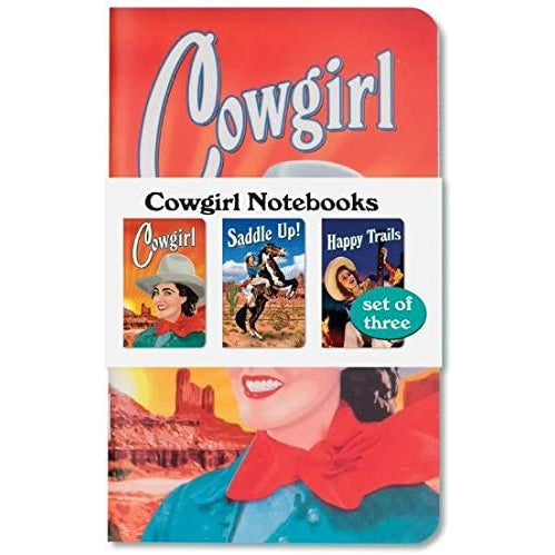 Last Call! Cowgirl Pocket Journal Notebook - Set of 3