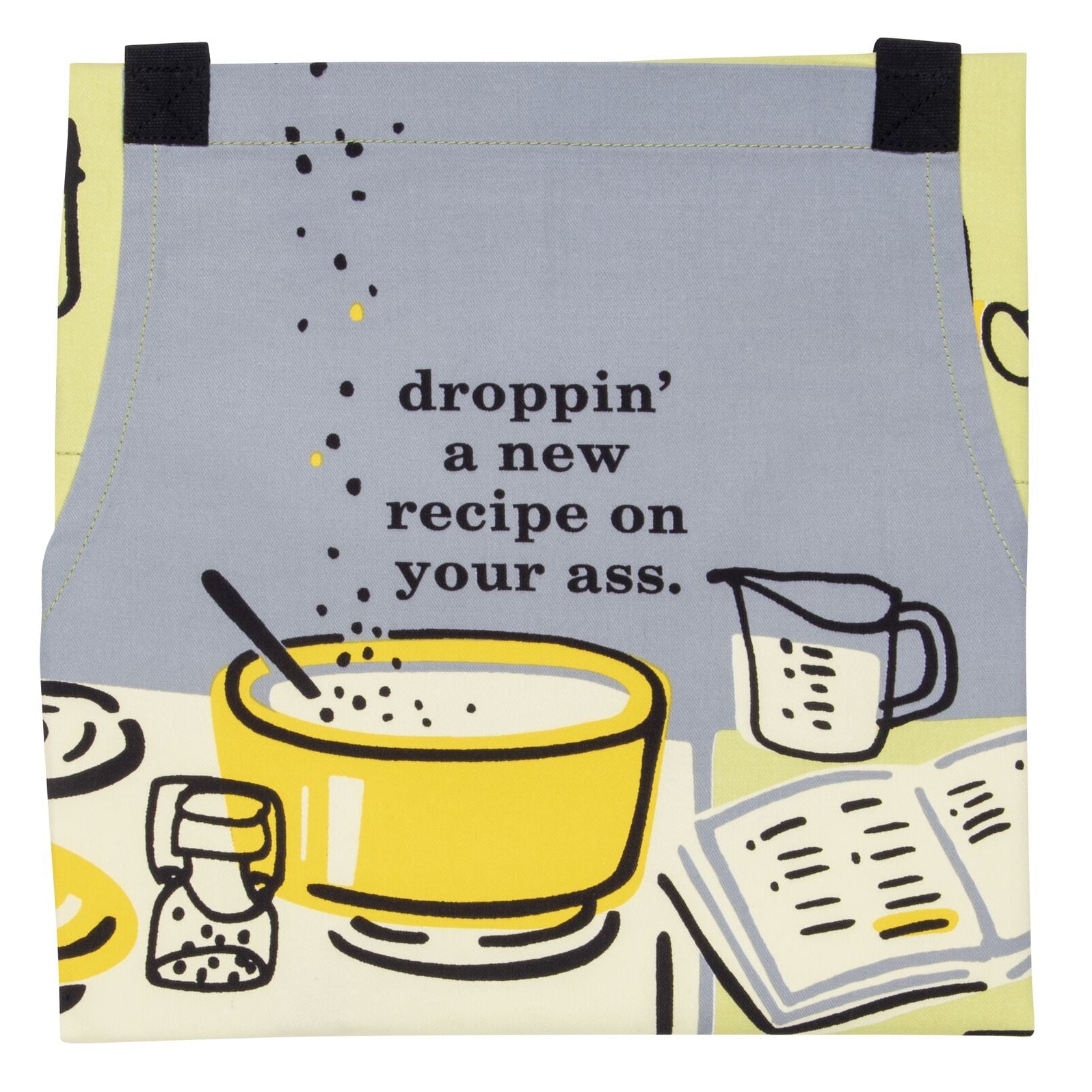 Last Call! Droppin' A New Recipe On Your Ass Funny Cooking and BBQ Apron Unisex 2 Pockets Adjustable Strap 100% Cotton | BlueQ at GetBullish