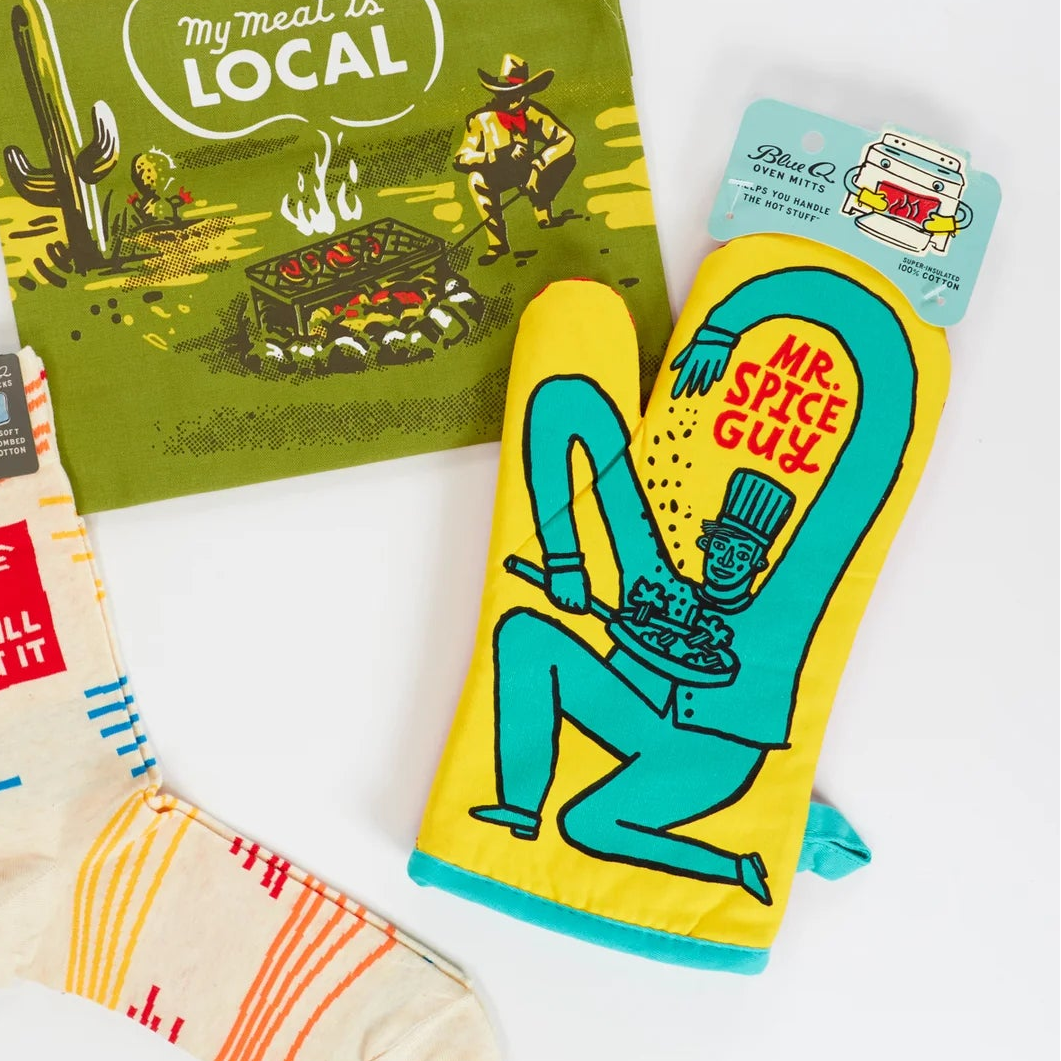 Last Call! Mr. Spice Guy Oven Mitt | Father's Day Gift for Men | Kitchen Thermal Single Pot Holder | BlueQ at GetBullish