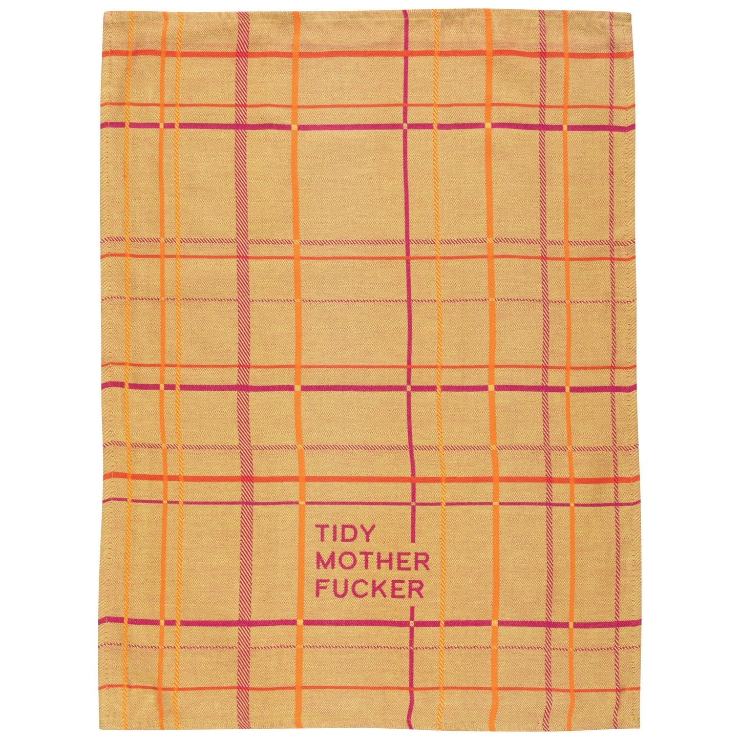 Last Call! Tidy Motherfucker Woven Funny Sweary Snarky Dish Cloth Towel | Soft Absorbent Jacquard | 100% Cotton Hand or Tea Towel 21" x 28"