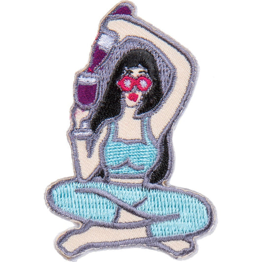 Last Call! To Relieve Stress We Do Yoga... Just Kidding We Drink Wine in Our Yoga Pants Patch