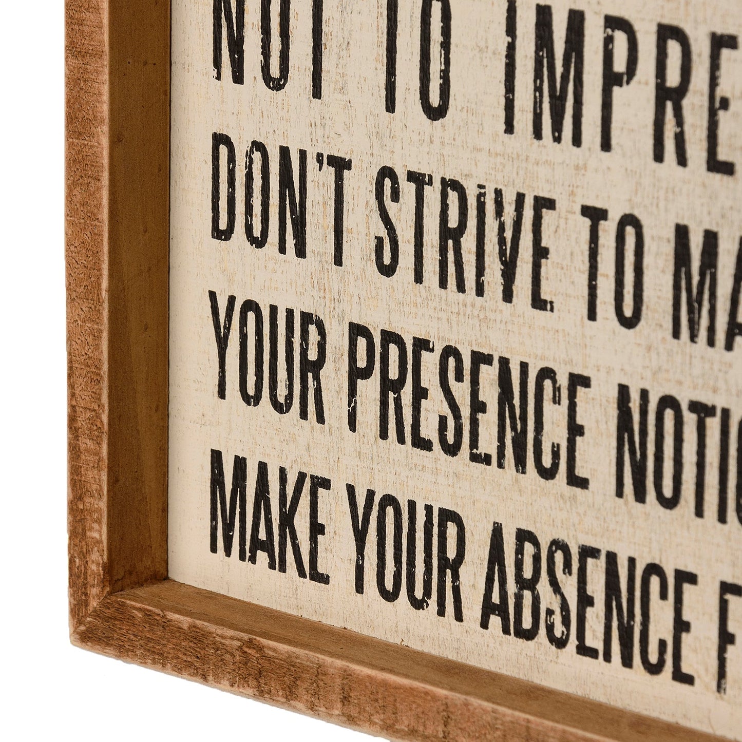 Last Call! Work For A Cause Inset Wooden Box Sign | Motivational | Rustic Home Decor