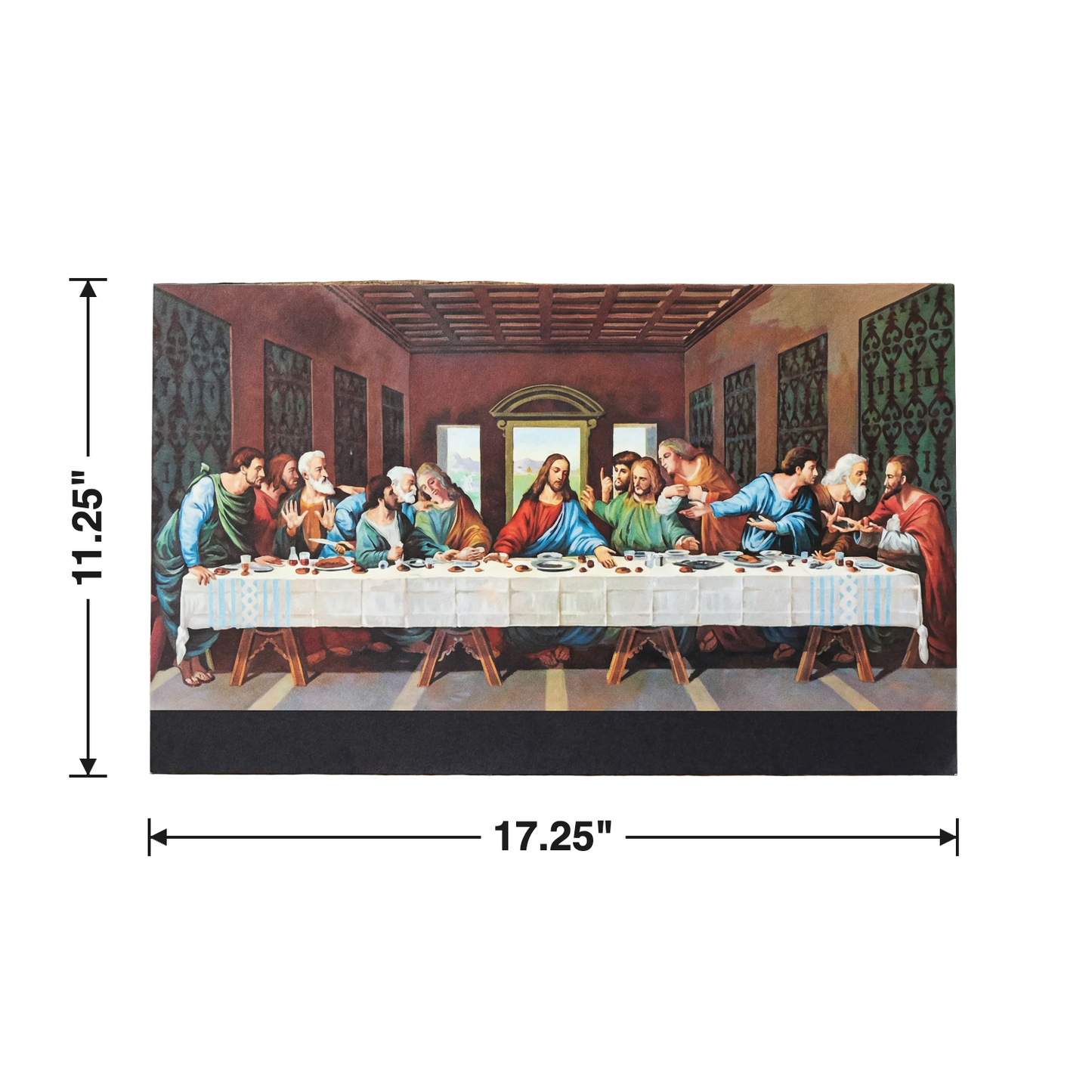Size chart — 17.25" x 11.25"