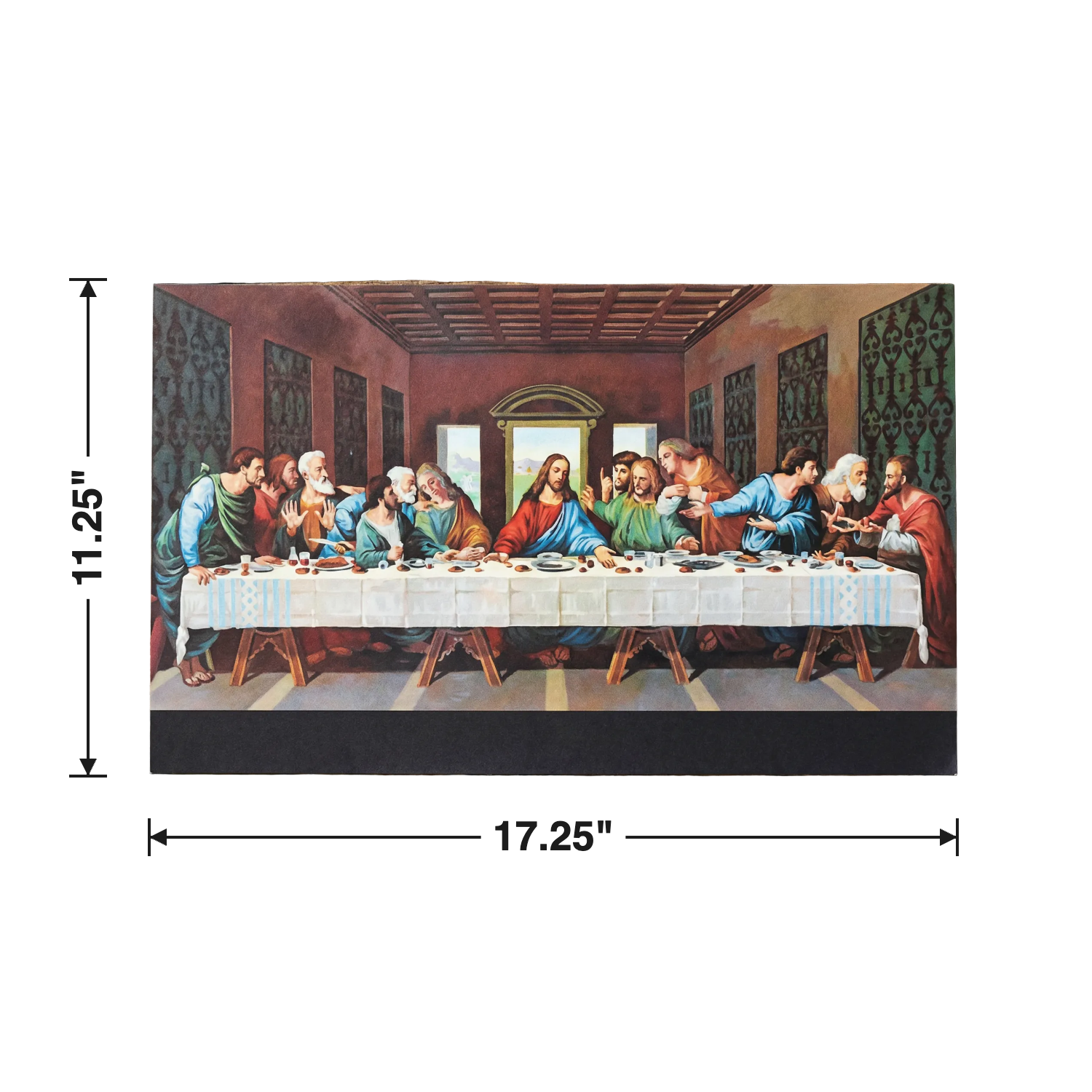 Size chart — 17.25" x 11.25"