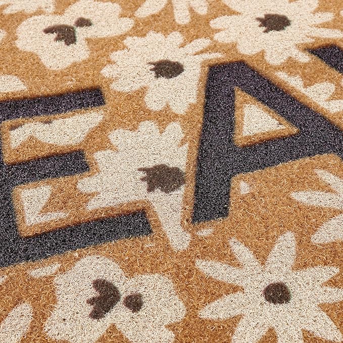 Leave Floral Rug | Skid-Resistant Backing Mat | Indoor/Outdoor 30" x 18"