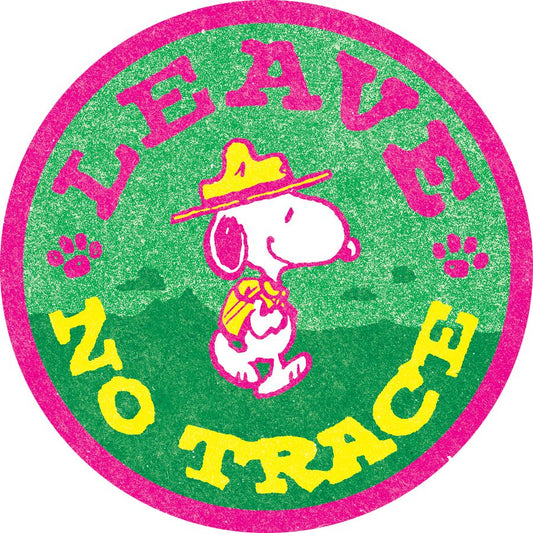 Leave No Trace by Snoopy Die-Cut Sticker | Charles M. Schulz Snoopy Peanuts Licensed Decal