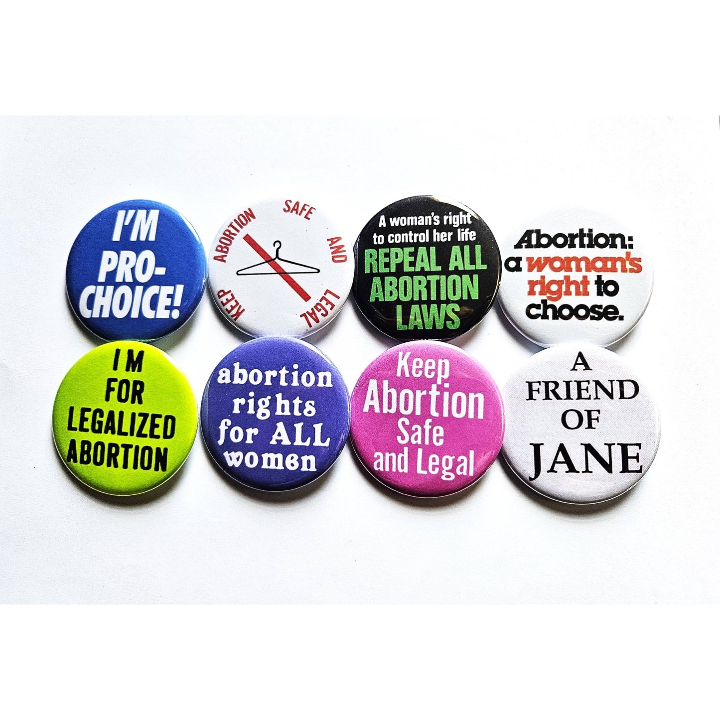 Legalized Abortion Feminist Small Pinback Button | 1.25" Diameter