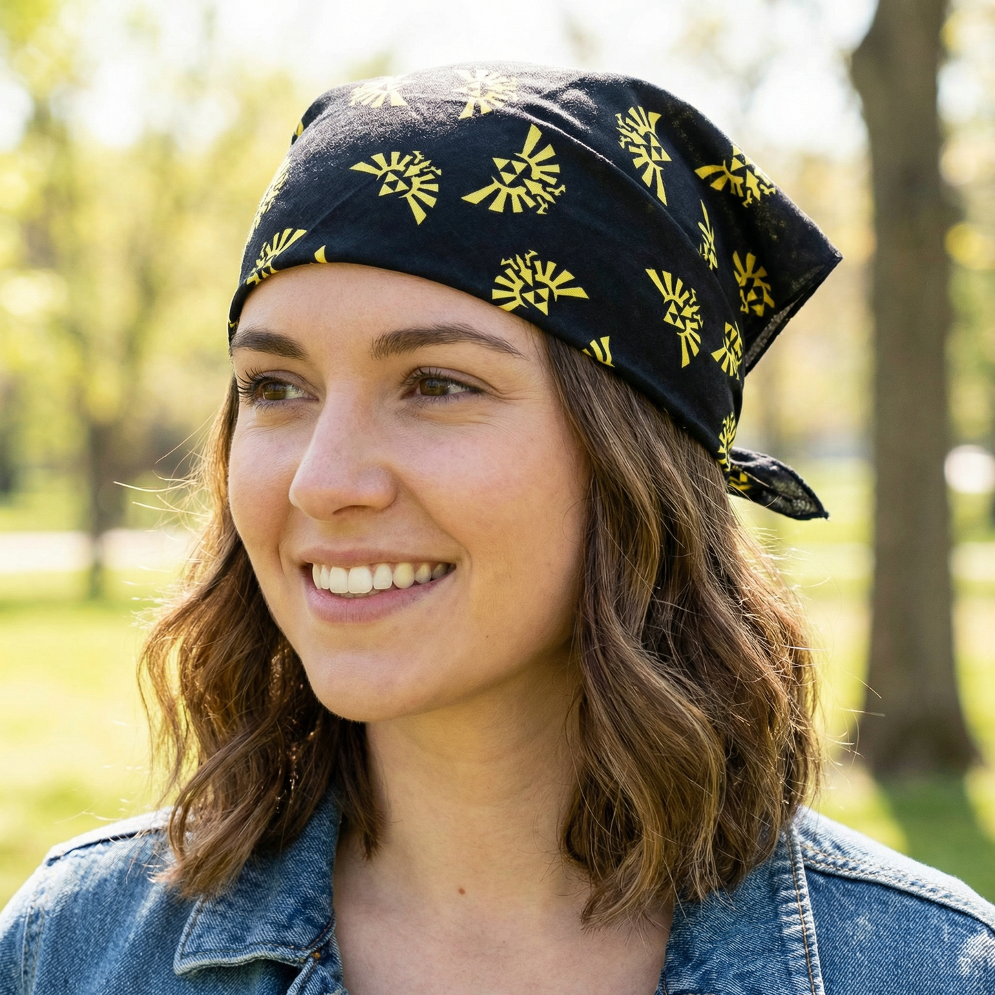 Legend of Zelda Bandana | Yellow Wingcrest Design | Video Game Inspired Headwear & Gift