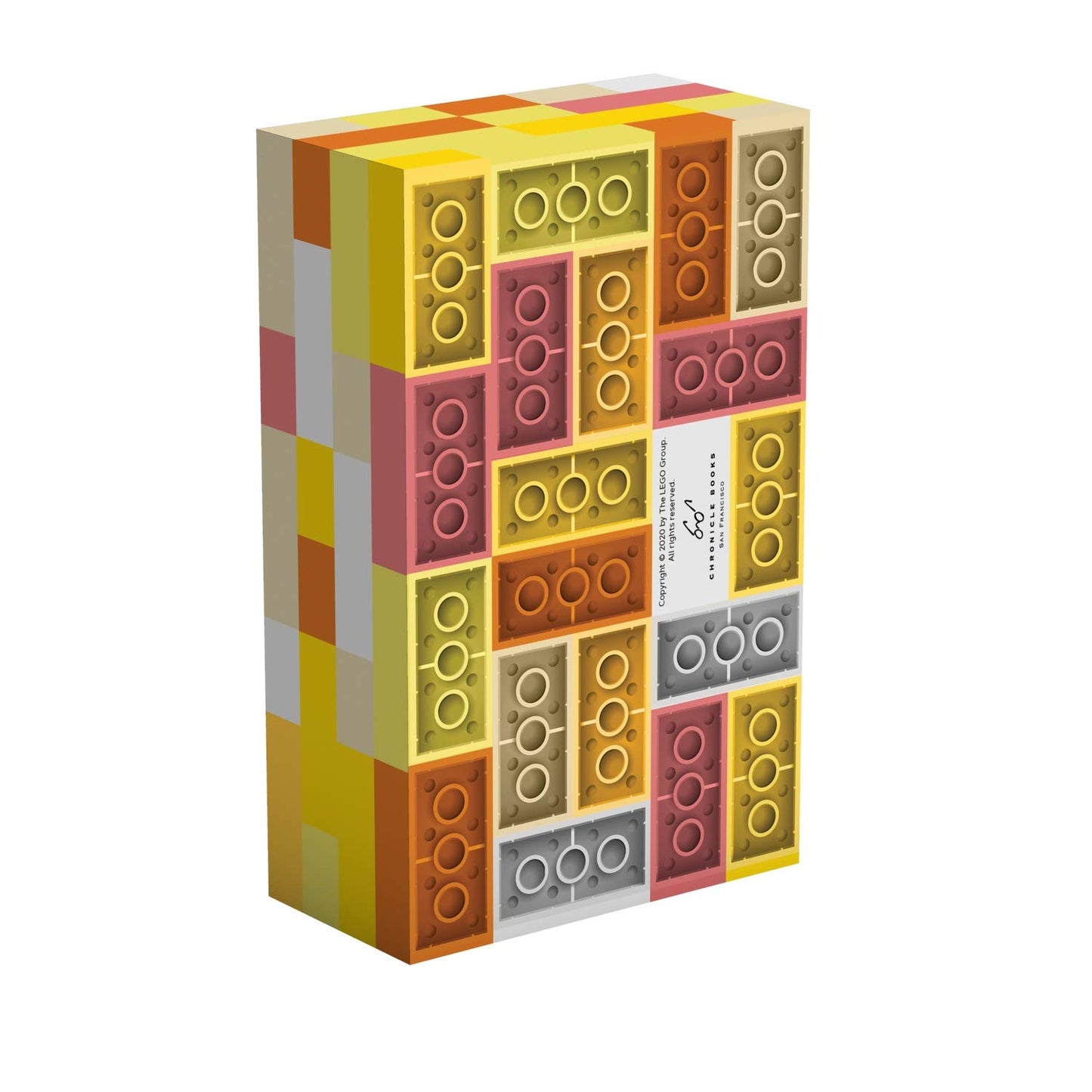 Lego Note Brick Yellow-Orange in Lego-like Keepsake Box | 200 Note Sheets Stationery Notepad
