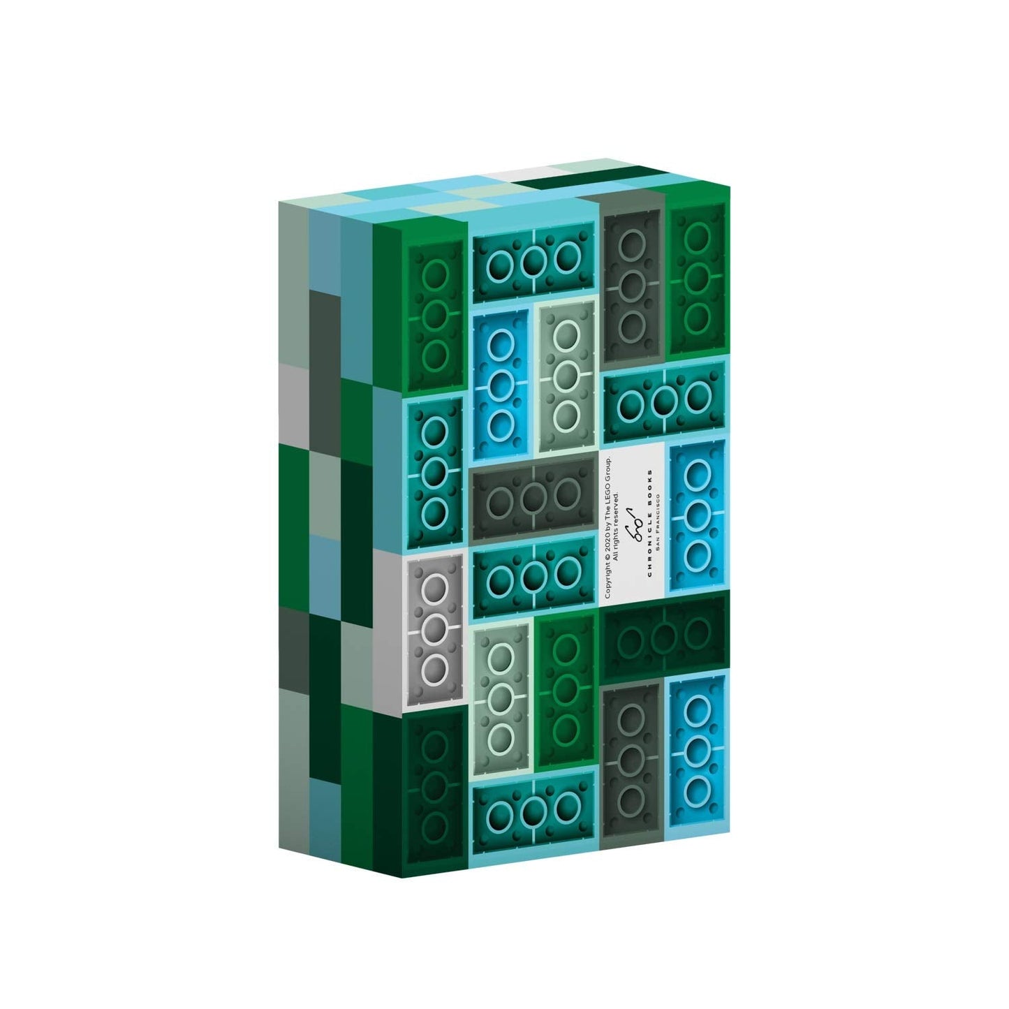 Lego Note Brick in Blue-Green | Fun Stationery Note Sheet Notepad | 200 Colorful Sheets