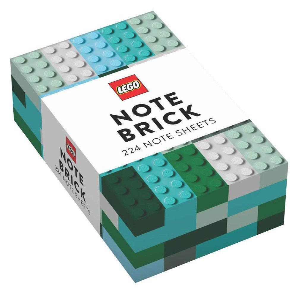 Lego Note Brick in Blue-Green | Fun Stationery Note Sheet Notepad | 200 Colorful Sheets