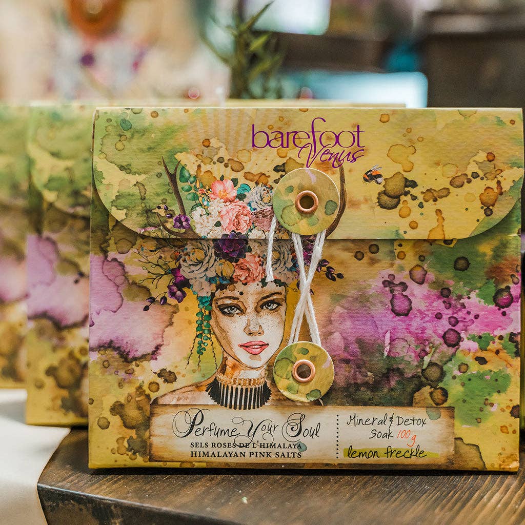 Lemon Freckle Mini Bath Soak – Himalayan & Dead Sea Salts | Vanilla Lemon | 100g