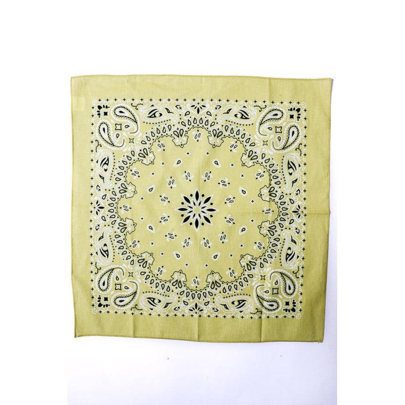 Lemon Muted Color Bandana | Boho Hair Scarf Headwrap