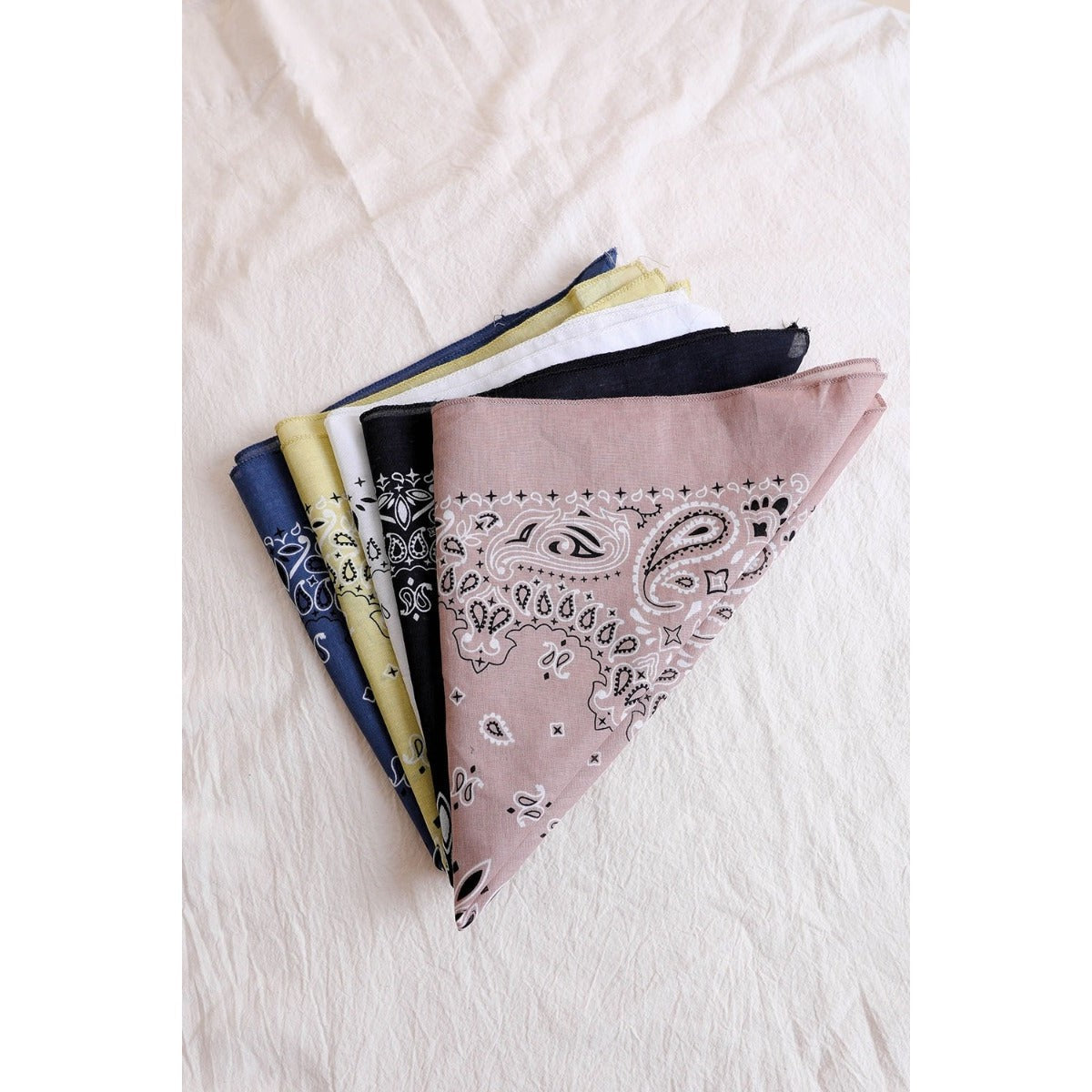 Lemon Muted Color Bandana | Boho Hair Scarf Headwrap