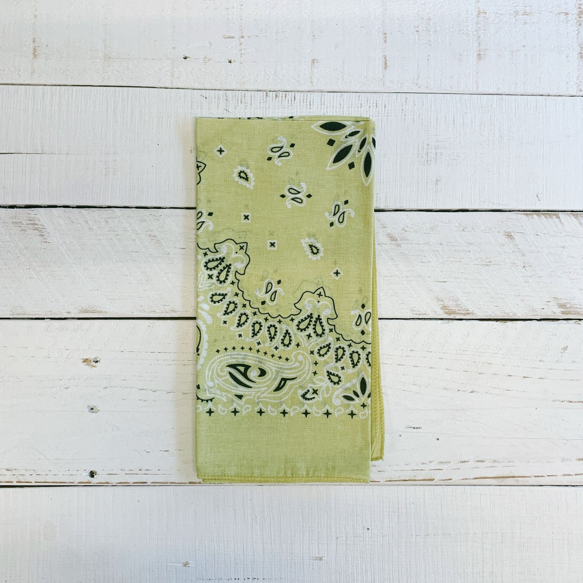 Lemon Muted Color Bandana | Boho Hair Scarf Headwrap