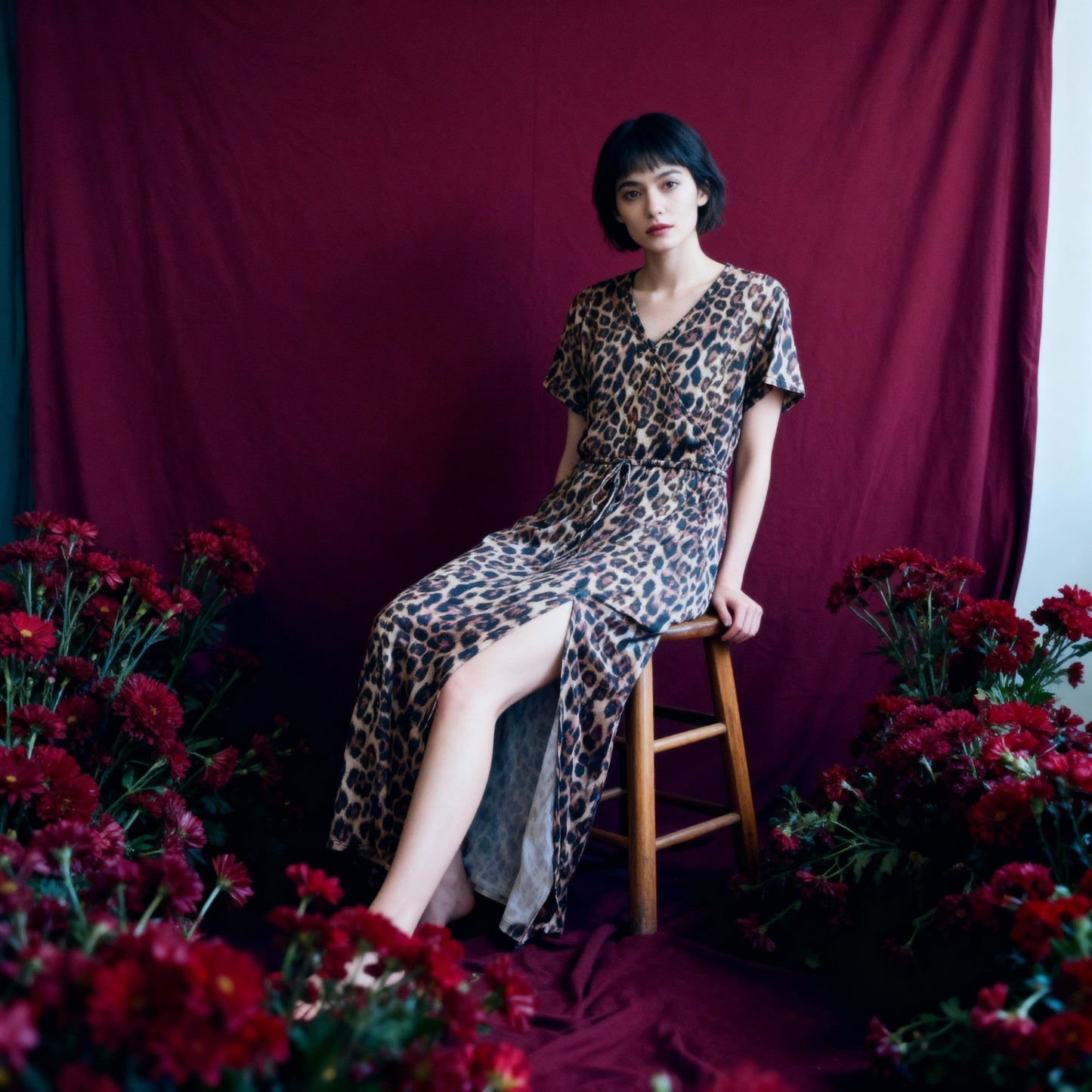 Leopard Side Slit Maxi Dress [SIZE M&L REMAINING]