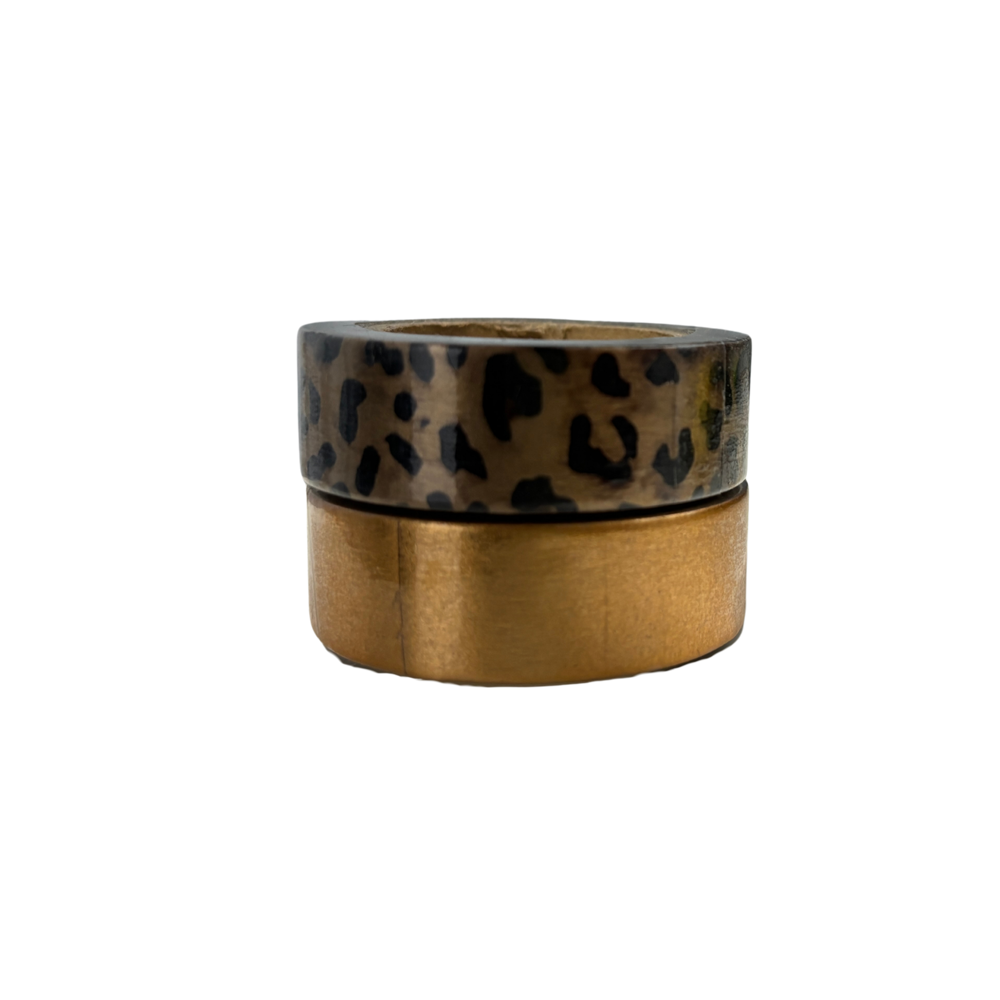 Leopard and Copper Washi Tape Set | Metallic Leopard Print & Copper | Set of 2