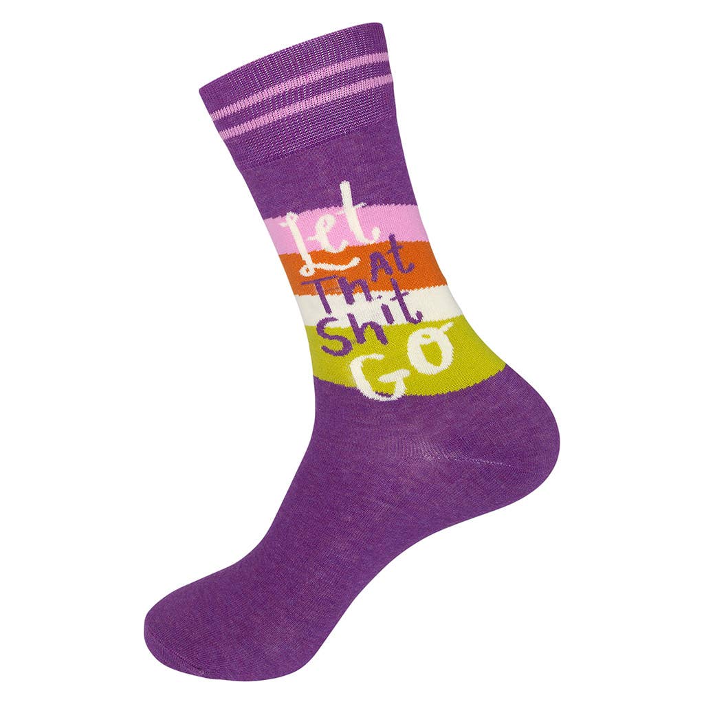 Let That Shit Go Socks in Purple