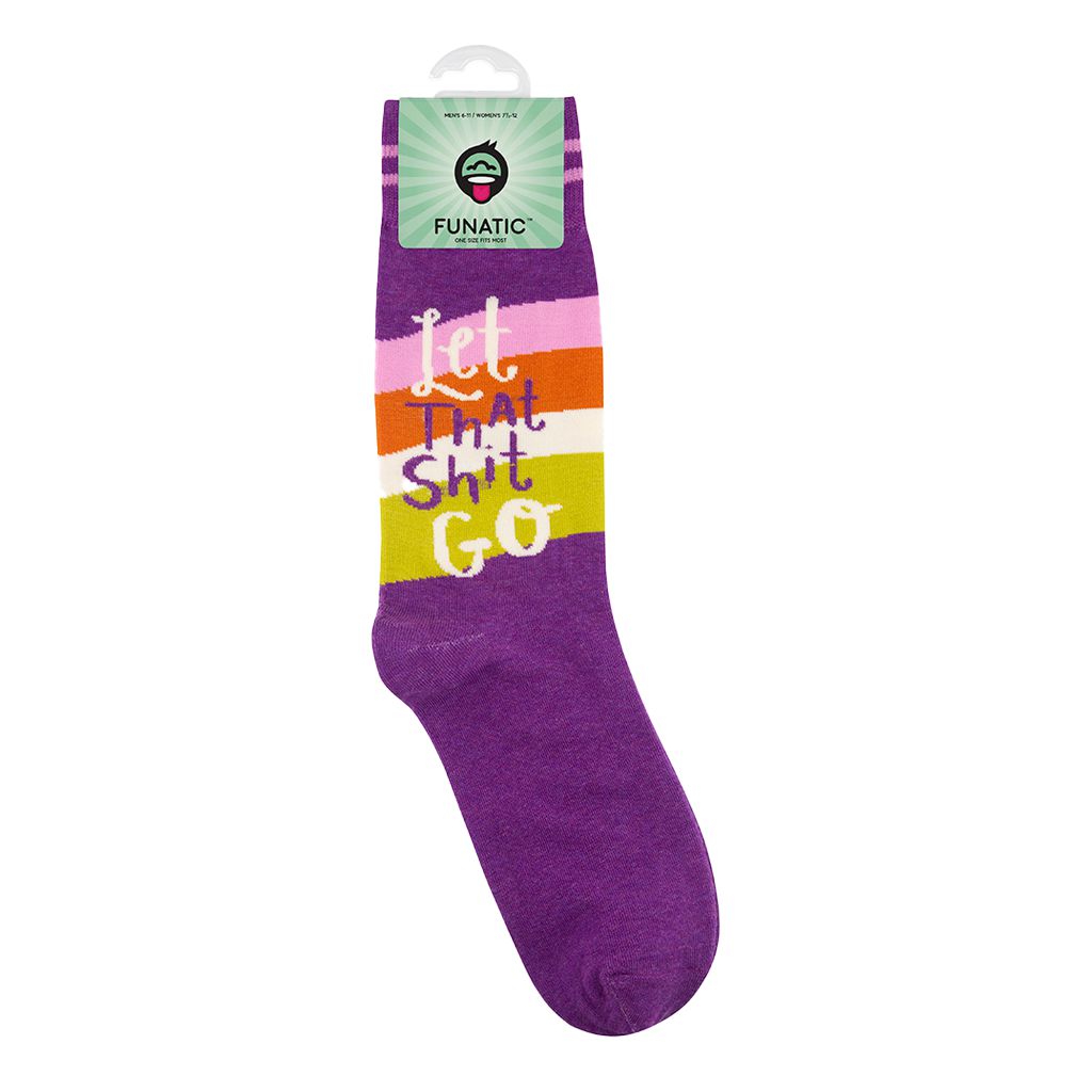 Let That Shit Go Socks in Purple