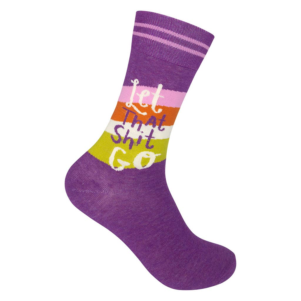 Let That Shit Go Socks in Purple