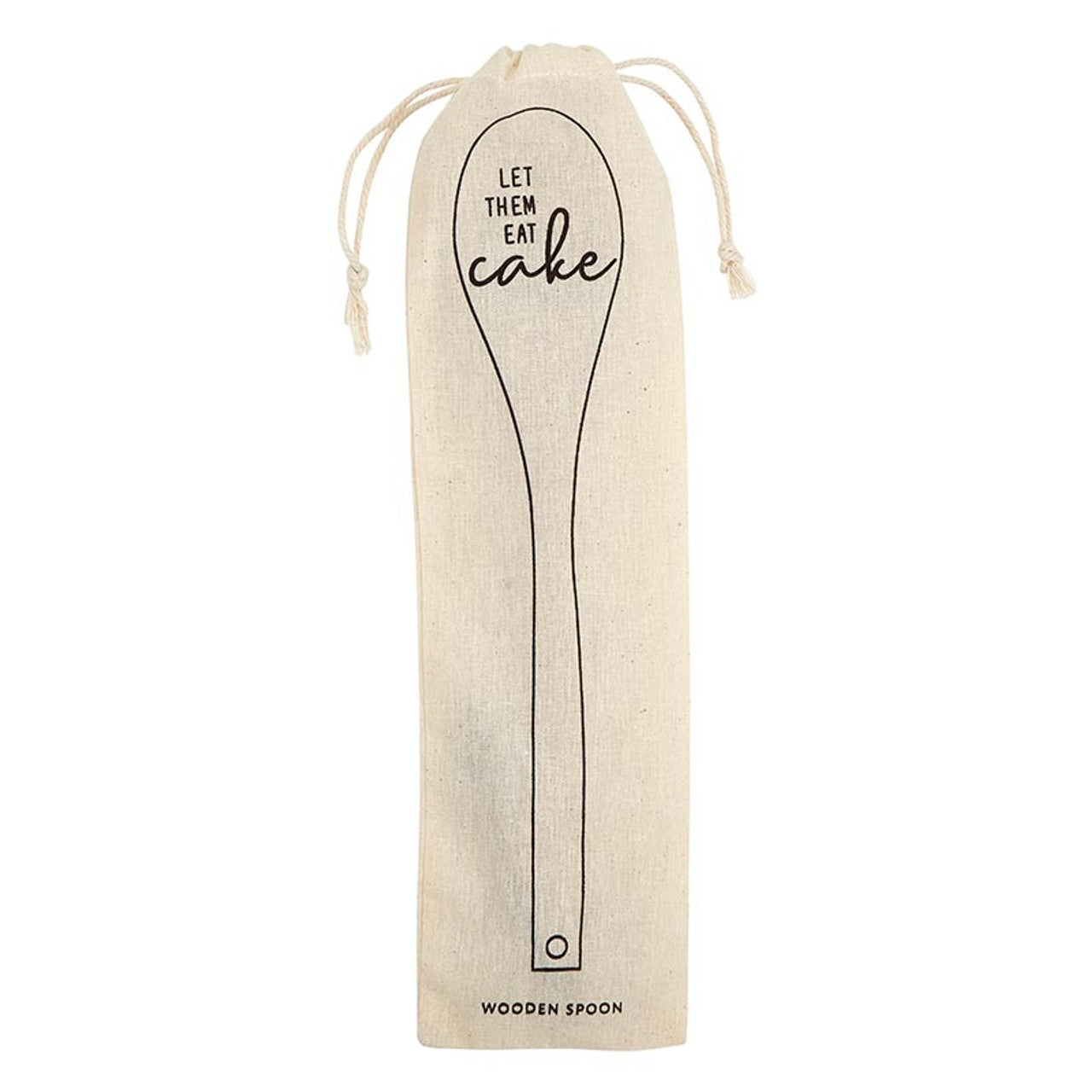 Let Them Eat Cake Marie Antoinette Inspired Cooking Spoon | Cute Wooden Spoon in Muslin Gift Bag