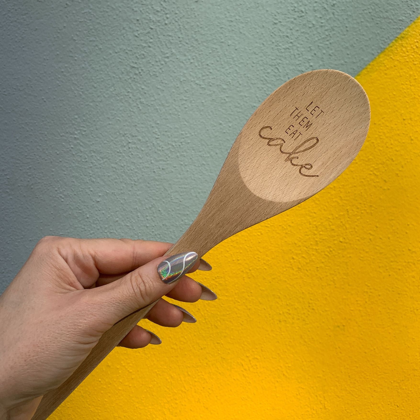 Let Them Eat Cake Marie Antoinette Inspired Cooking Spoon | Cute Wooden Spoon in Muslin Gift Bag