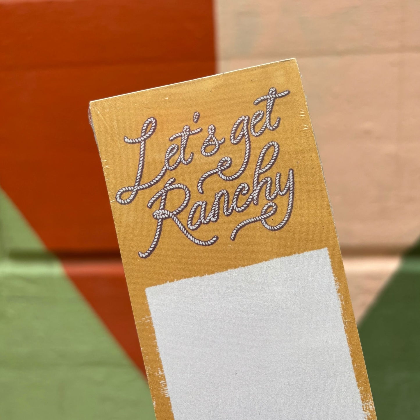 Let's Get Ranchy Magnetic List Pad with Cowgirl Illustrations | Western-themed Notepad | 2.75" x 9.50"