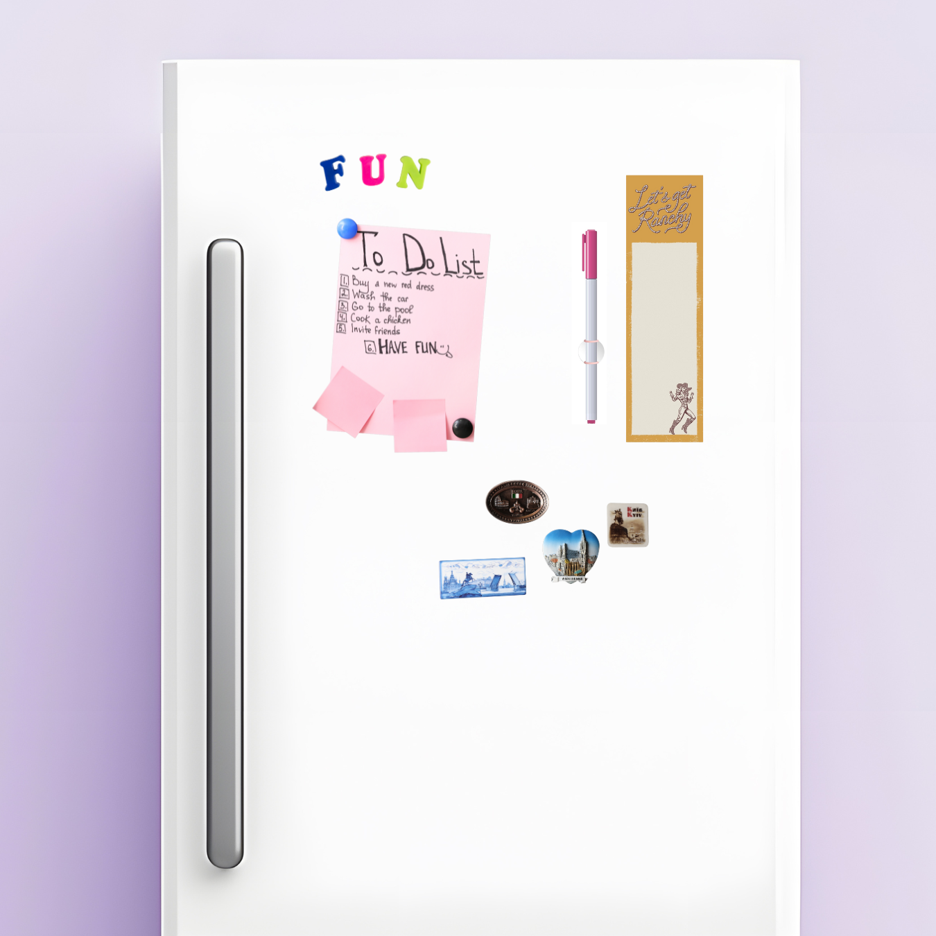 Let's Get Ranchy Magnetic List Pad with Cowgirl Illustrations | Western-themed Notepad | 2.75" x 9.50"
