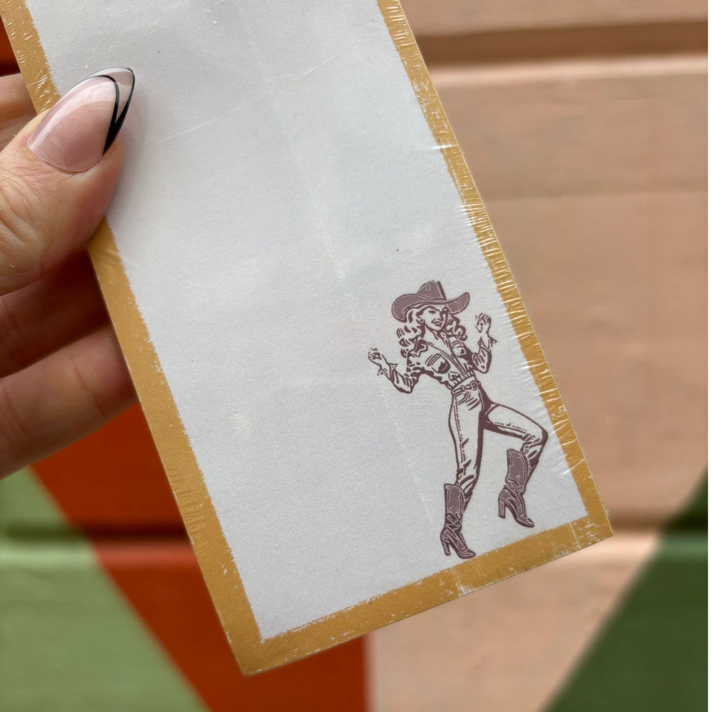 Let's Get Ranchy Magnetic List Pad with Cowgirl Illustrations | Western-themed Notepad | 2.75" x 9.50"