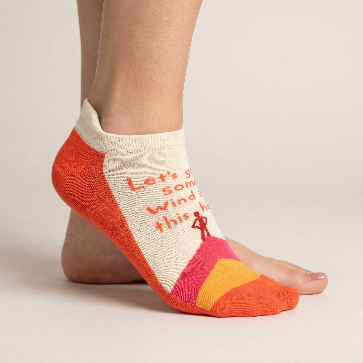 Let's Get Some Wind In This Hair Unisex Sneaker Socks [2 Size Options] | BlueQ at GetBullish