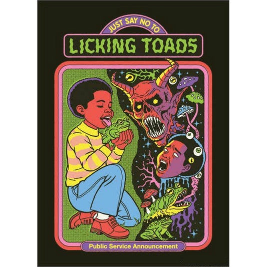 Let's Just Say No To LICKING TOADS | Refrigerator Magnetic Surface Decor Art by Steven Rhodes | 2.5" X 3.5"-Ephemera-The Bullish Store