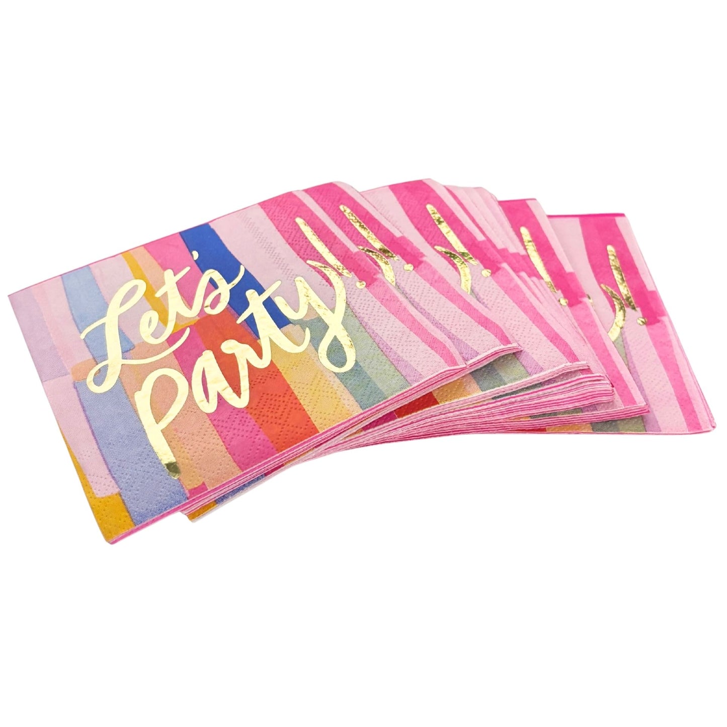 Let's Party Beverage Napkins | Cocktail Party Napkin | 5" Square