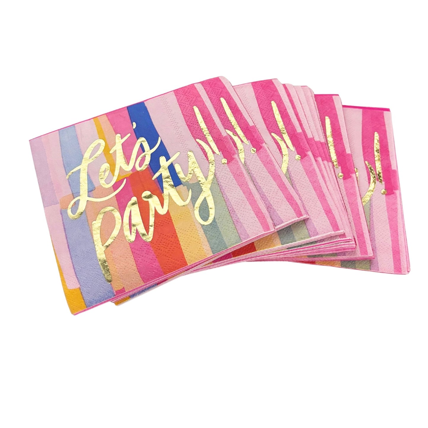Let's Party Beverage Napkins | Cocktail Party Napkin | 5" Square