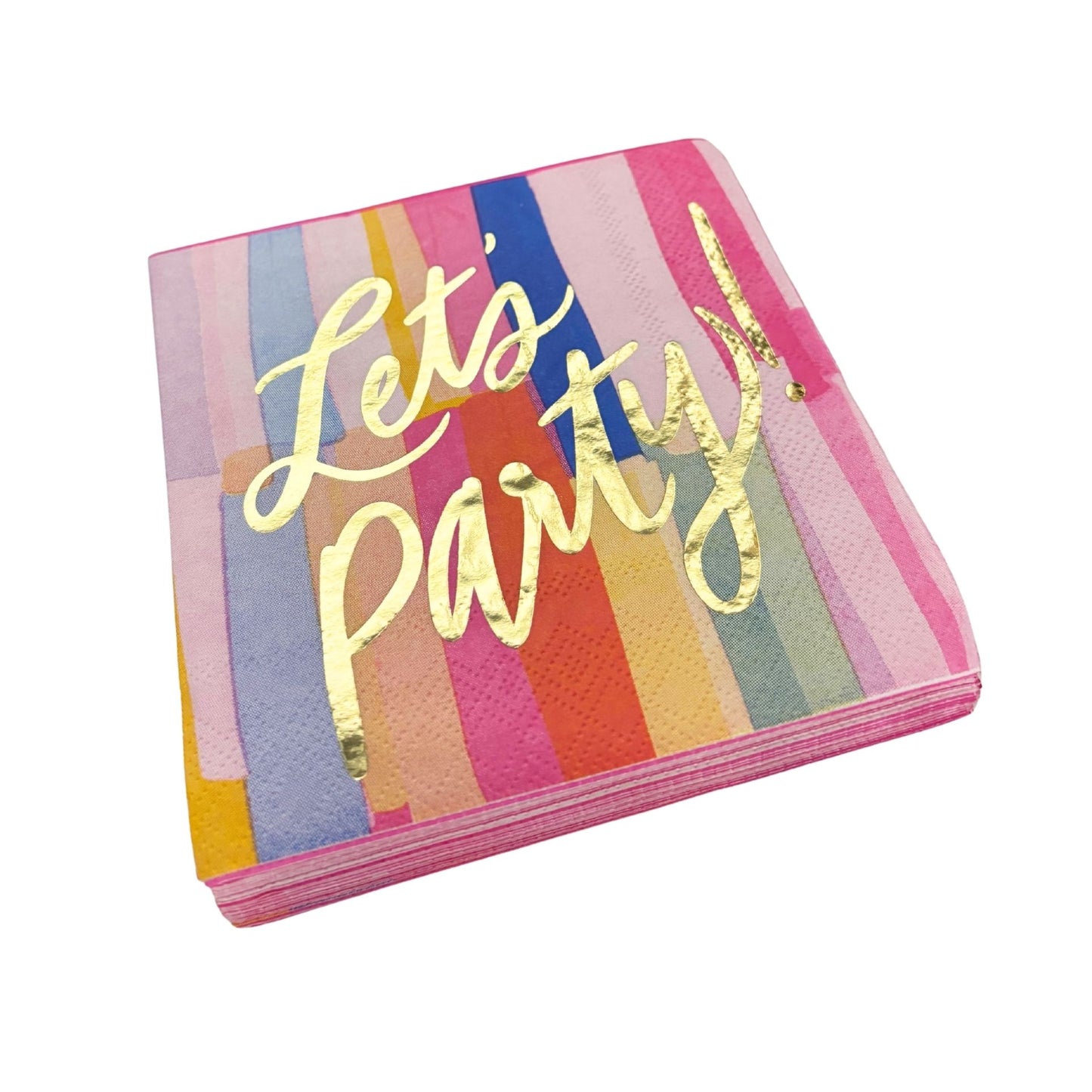 Let's Party Beverage Napkins | Cocktail Party Napkin | 5" Square