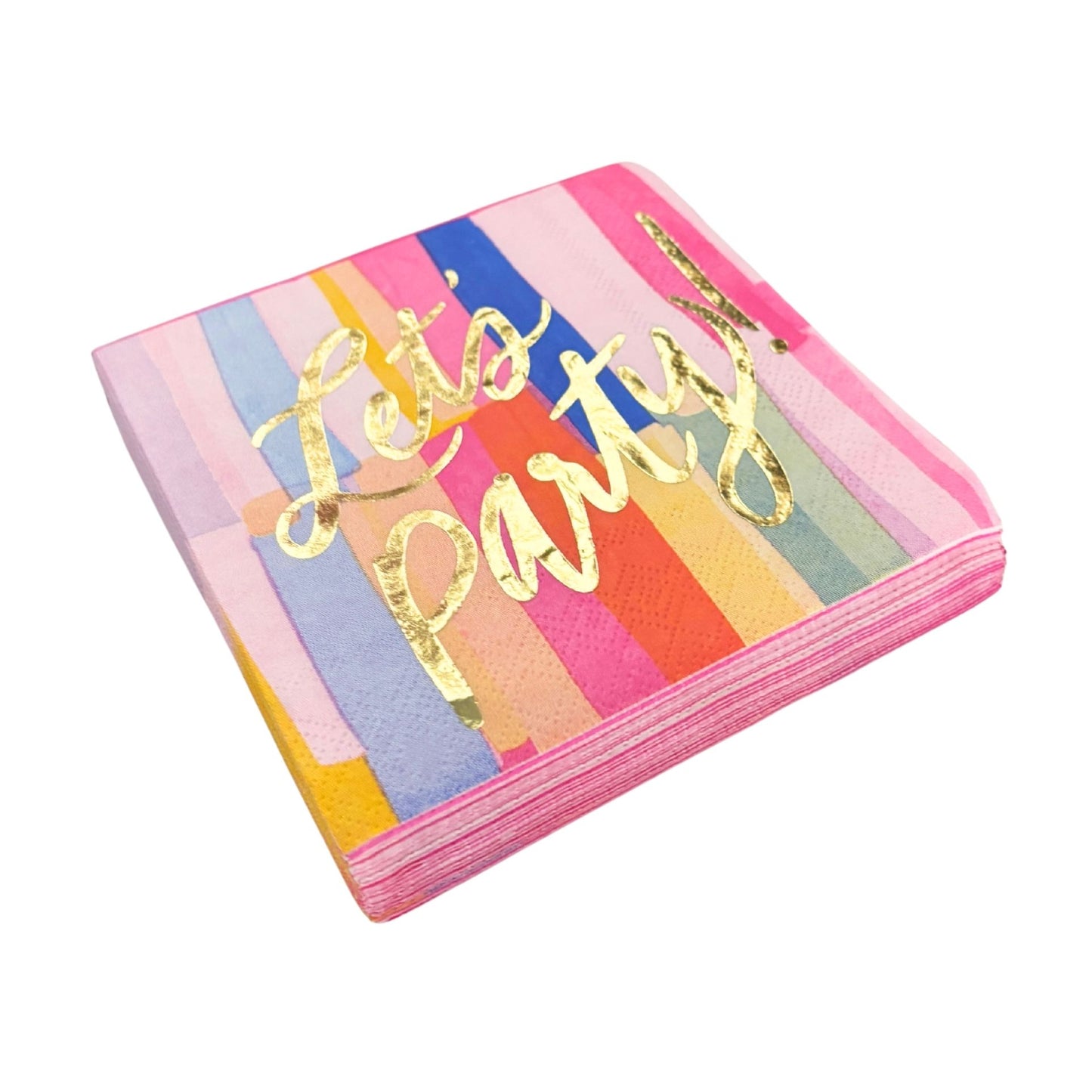 Let's Party Beverage Napkins | Cocktail Party Napkin | 5" Square