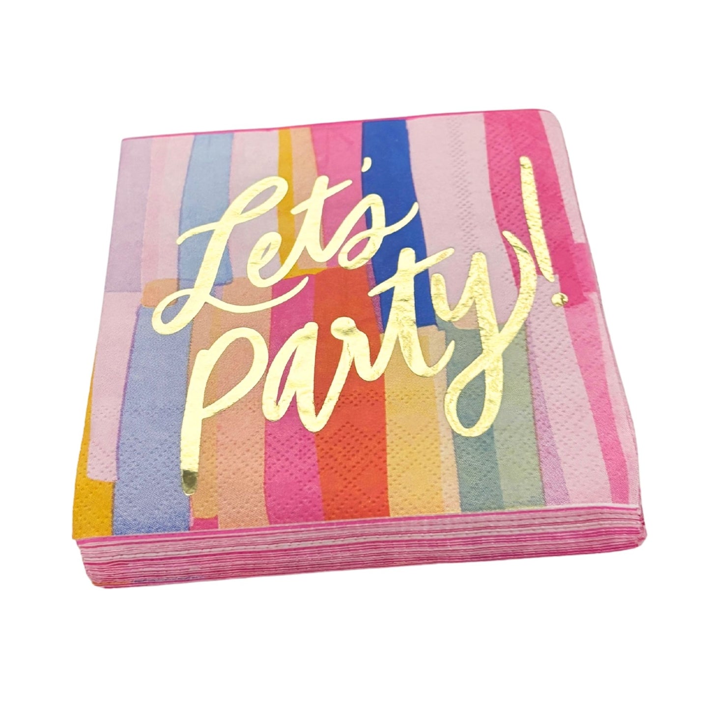 Let's Party Beverage Napkins | Cocktail Party Napkin | 5" Square
