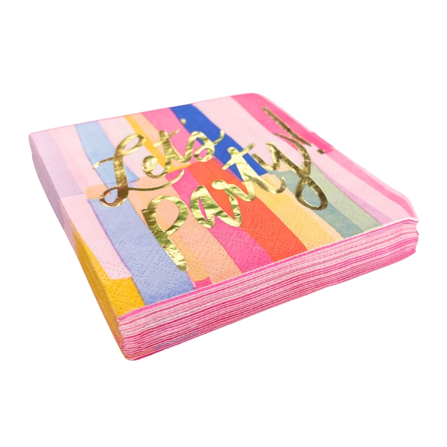 Let's Party Beverage Napkins | Cocktail Party Napkin | 5" Square
