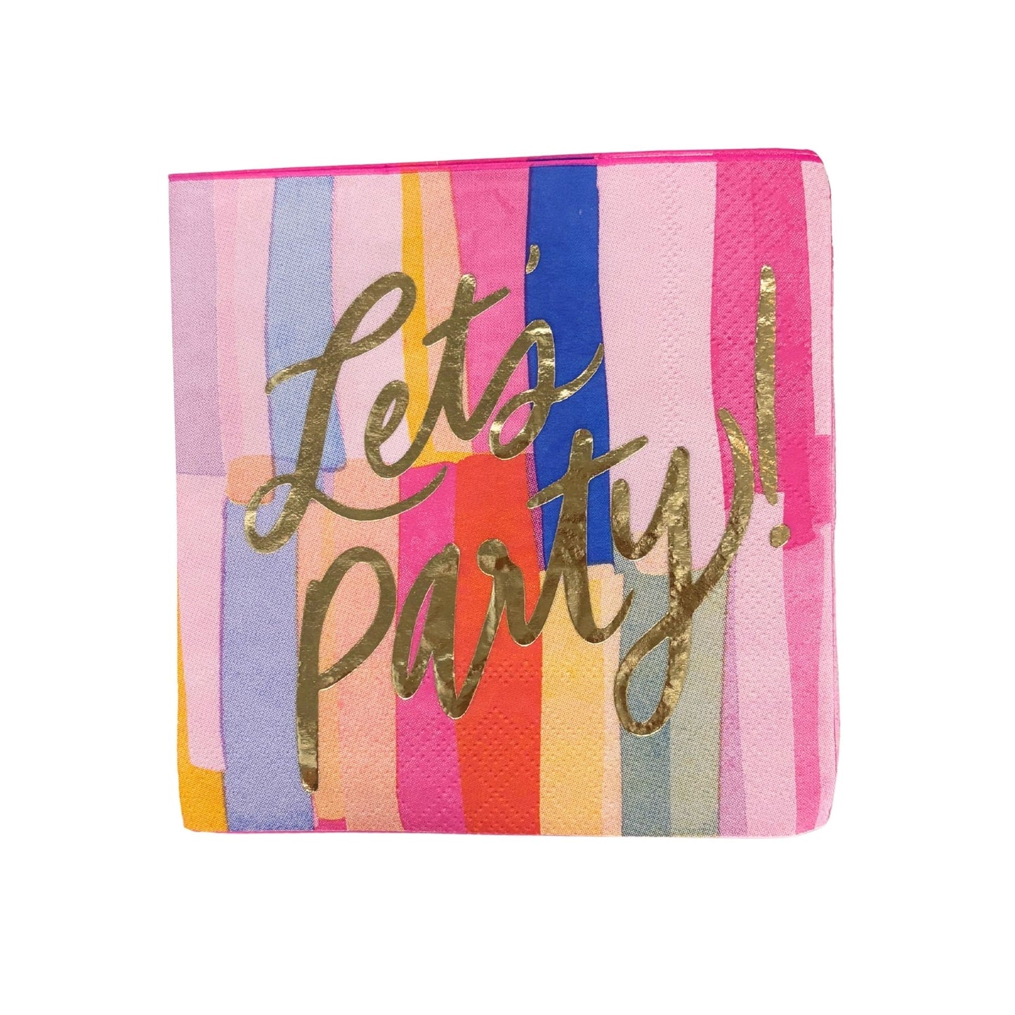 Let's Party Beverage Napkins | Cocktail Party Napkin | 5" Square
